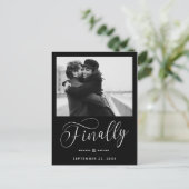 最後にミニマル結婚リストの写真日付を保存 案内ポストカード (スタンド正面)