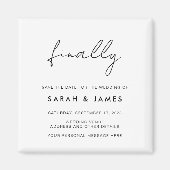 最後にモダンミニマルな日付を保存 マグネット (正面)