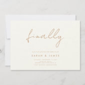 最後にモダンミニマルアイボリータン日付を保存 セーブザデート (正面)