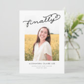 最後に写真の卒業発表 招待状 (スタンド正面)