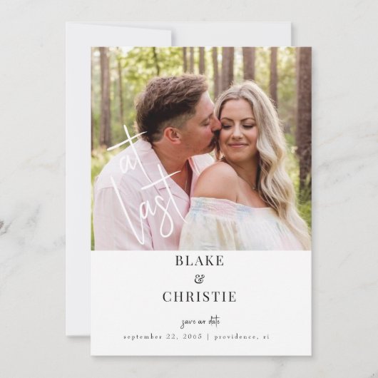 最後に写真の結婚式の日付を保存 セーブザデート (正面)