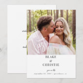 最後に写真の結婚式の日付を保存 セーブザデート (正面/裏面)