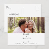 最後に写真の結婚式の日付を保存 ポストカード (正面/裏面)