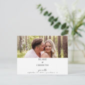 最後に写真の結婚式の日付を保存 ポストカード (スタンド正面)