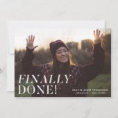 最後に完了 |写真卒業パーティー 招待状 (正面)