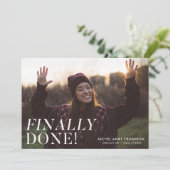 最後に完了 |写真卒業パーティー 招待状 (スタンド正面)