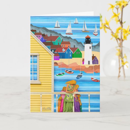 最後に家 カード (黄色い花)