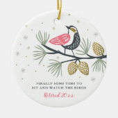 最後に座って鳥の引退を見る時間 セラミックオーナメント (正面)