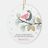 最後に座って鳥の引退を見る時間 セラミックオーナメント (左)
