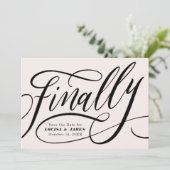 最後に延期された日付の変更日付の保存 招待状 (スタンド正面)