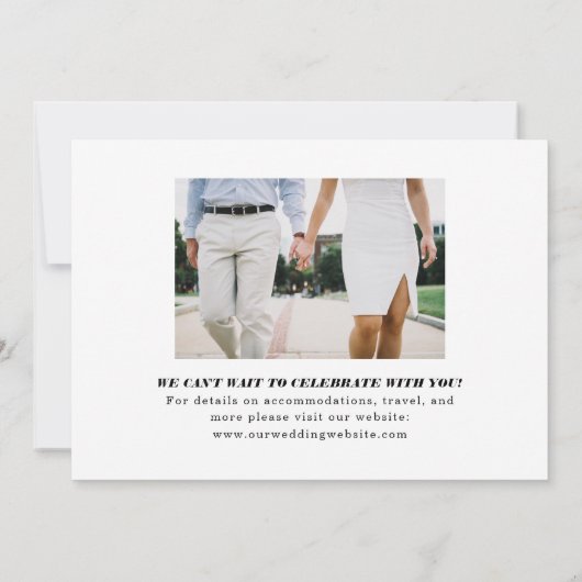 最後に延期された日付の変更日付の保存 招待状 (裏面)