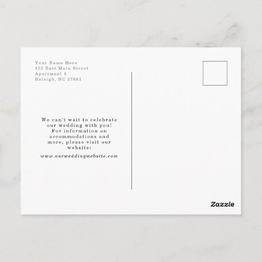 最後に延期されたCovid写真の日付を保存 ポストカード (裏面)