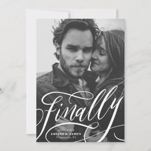 最後に延期されたCovid写真の日付を保存 招待状 (正面)