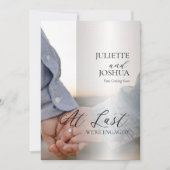 最後に我々は2つの写真婚約した婚約である 案内状 (正面)