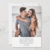 最後に我々は2つの写真婚約した婚約である 案内状 (裏面)