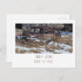 最後に戻る – Rusty Car Photo ポストカード (正面/裏面)