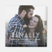 最後に日付の磁結婚石を保存 マグネット (正面)