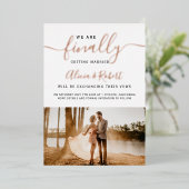 最後に日付スクリプトのフォトバラ金ゴールドを保存 箔招待状 (立ち正面)