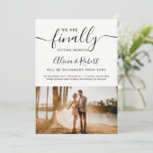 最後に日付スクリプトを保存シンプルシックな写真 セーブザデート (スタンド正面)