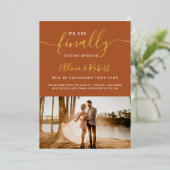 最後に日付スクリプトterracottaの写真を保存 箔招待状 (立ち正面)