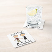 最後に祖父母 スクエアペーパーコースター (インサイチュ)