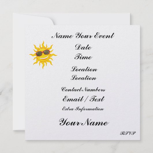 最後に空き 招待状 (裏面)