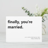 最後に結婚した結婚式の日フラットカード カード (スタンド正面)