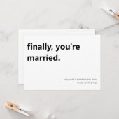 最後に結婚した結婚式の日フラットカード カード (正面/裏面インサイチュ)