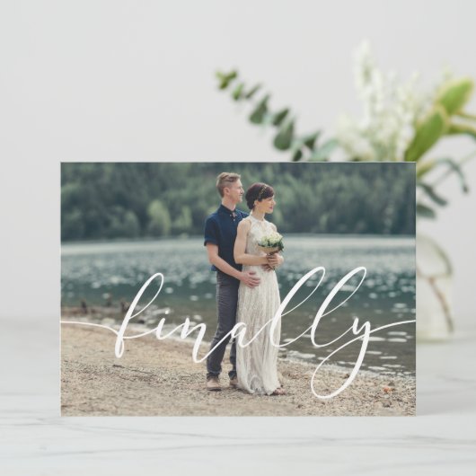 最後に結婚の|の保存日付 招待状 (スタンド正面)