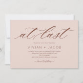 最後に編集可能な色のモダン結婚式招待状 サンキューカード (正面)