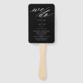 最後に編集可能カラー結婚式 プログラムファン ハンドファン (正面)