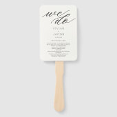 最後に編集可能カラー結婚式 プログラムファン ハンドファン (正面)