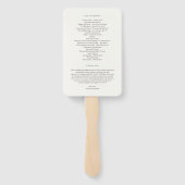 最後に編集可能カラー結婚式 プログラムファン ハンドファン (裏面)