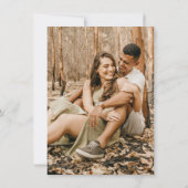 最後に繊細な書道とアーチフォト結婚ズ 招待状 (裏面)