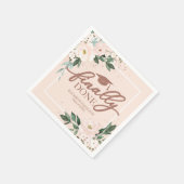 最後に行われたピンク赤面フローラ卒業パーティー スタンダードカクテルナプキン (角)