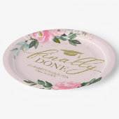 最後に行われたホットピンクフローラ卒業パーティー ペーパープレート (アングル)