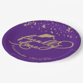 最後に行われた金ゴールド書道卒業パーティーPap ペーパープレート (アングル)