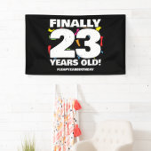 最後に閏年うるう日92誕生日2月29日 横断幕 (インサイチュ)