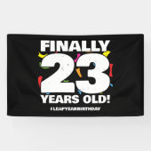 最後に閏年うるう日92誕生日2月29日 横断幕 (横)