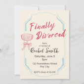 最後に離婚したレトロパーティの招待状 招待状 (正面)