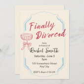 最後に離婚したレトロパーティの招待状 招待状 (正面/裏面)