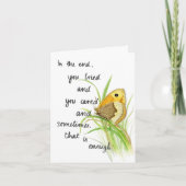 最後に黄色い蝶グリーティングカード カード (正面)