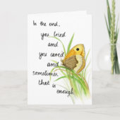 最後に黄色い蝶グリーティングカード カード (正面)