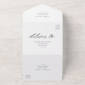 最後に1つのフォトフォトシンプル結婚式招待状で オールインワン招待状 (外側)