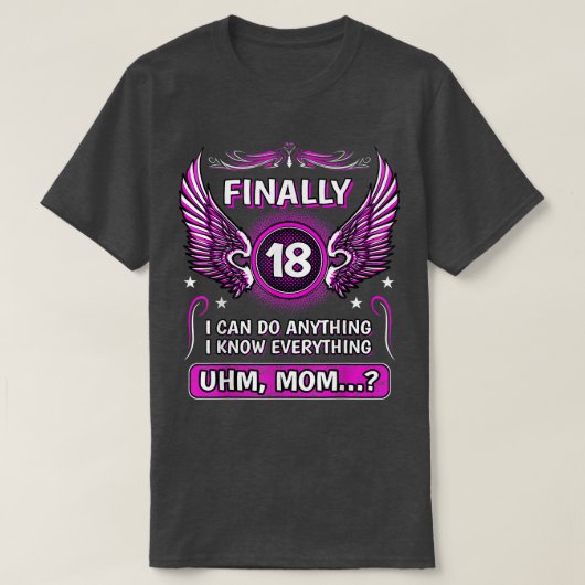 最後に18時間ママ18 Tシャツ (デザイン正面)