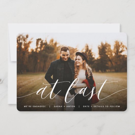 最後に |フルフォト婚約 案内状 (正面)