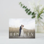 最後に+ミセス結婚の発表 案内ポストカード (スタンド正面)