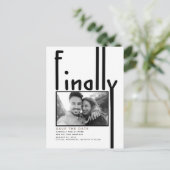 最後に |写真モダンの日付を保存 案内ポストカード (スタンド正面)