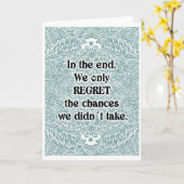 最後に – 前向き引用文 カード (黄色い花)