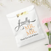 最後にMr.とMr.ウェディングレセプション フェイバーバッグ (封をした状態)